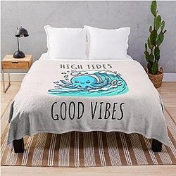 High Octopus Throw Blanket
