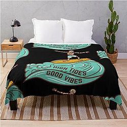 High Tides Good Vibes Throw Blanket