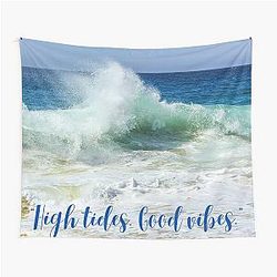 High Tides Good Vibes Tapestry