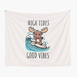 High Tides Moose Tapestry
