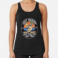 Beachy high tides and cool vibes Racerback Tank Top