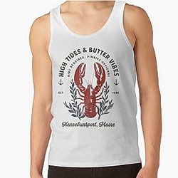 High Tides and Butter Vibes Snazzy Lobster - Funny Seafood Parody Design for Fun Summer Tank Top
