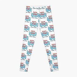 High Tide Good Vibes Tropical Beach Life Leggings