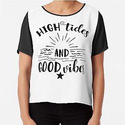 High Tides and Good Vibes Chiffon Top