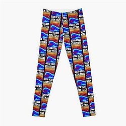High Tides and Good Vibes Summer Tides Design Leggings