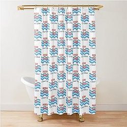 High tides good vibes tropical beach life Shower Curtain