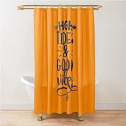 High Tides and Good Vibes Summer Beach Tshirt or Shower Curtain