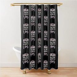 High Tides Good Vibes Shower Curtain