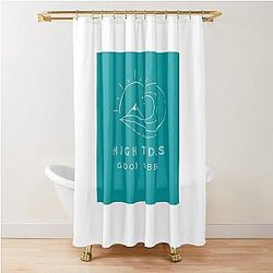 High Tides Good Tennis Shower Curtain