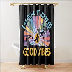 High Tides Boho Sunset Shower Curtain