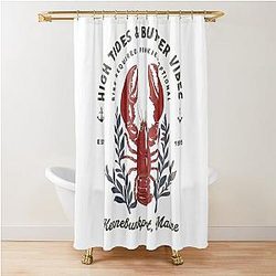 High Tides Snazzy Lobster - Funny Seafood Parody Design for Summer Fun Shower Curtain