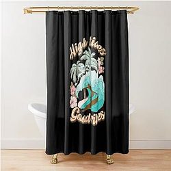 High Tides Good Vibe Shower Curtain
