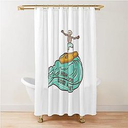 High Tides Good Vibes Shower Curtain