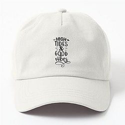 High Tides and Good Vibes Summer Beach T-shirt Dad's Hat