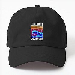 High Tides and Good Vibes Summer Tides Design Dad Hat
