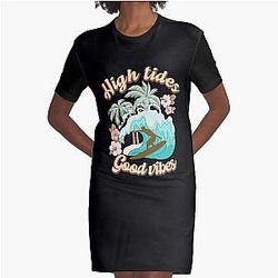 High Tides Graphic T Shirt Dress