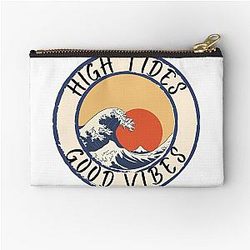 High Tides Good Vibes Zipper Pouch