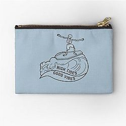 High Tide Good Vibes Design Zipper Pouch