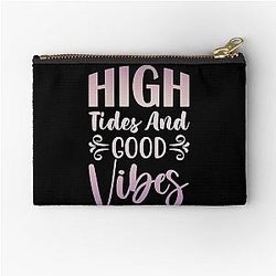 High Tides Good Vibes Zipper Pouch