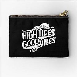 High Tides Minimal Surf Vibe Zipper Pouch