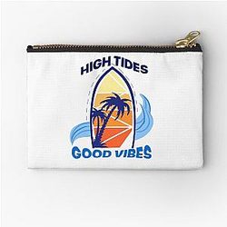 HIGH TIDES GOOD VIBES Zipper Pouch