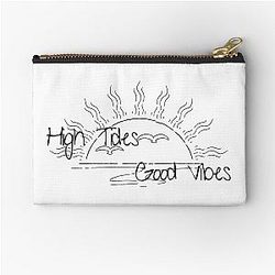 High Tides Good Vibes Zipper Pouch