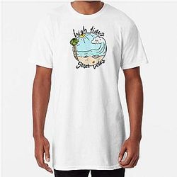 High Tides Good Vibes Unique Art Adventure Beach Ocean Wave Rocks Palm Sunshine Long Sleeve T-Shirt