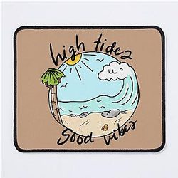 High Tides Good Vibes Unique Art Beach Ocean Wave Pad