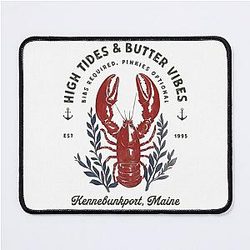 High Tides Butter Vibes Snazzy Lobster Funny Seafood Parody Design for Summer Fun Mouse Pad