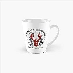 High tides and butter vibes. Snazzy Lobster Funny Seafood Design for Summer Fun Tall Mug