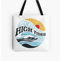 Good Vibes High Tides All Over Tote Bag