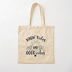 High Tides and Cotton Tote Bag