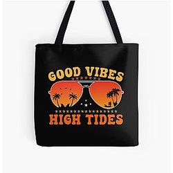 Good Vibes High Tide All Print Tote Bag