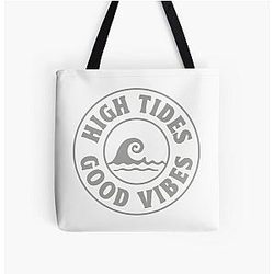 High Tides Good Vibes Tote Bag