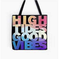 High Tides Good Vibes Tote Bag