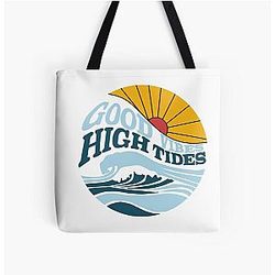 Good vibes High tide All Over Print Tote Bag