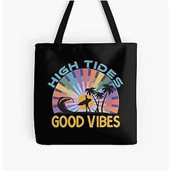 High Tides and Sunset All Over Print Tote Bag