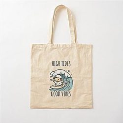High Tides Sheep Cotton Tote Bag