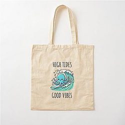 High Tides Octopus Cotton Tote Bag
