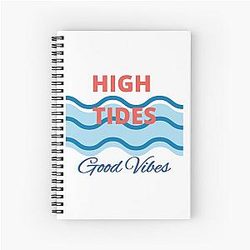 High Tides, Good Vibes Tropical and Beach Life Spiral Notebook
