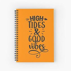 High Tides and Good Vibes Summer Beach T-shirt Notebook