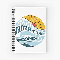 Good vibes High tide Spiral Notebook