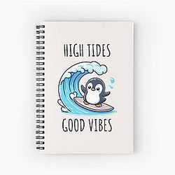 High Tides Penguin Spiral Notebook
