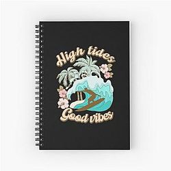High Tides & Good Vibes Spiral Notebook