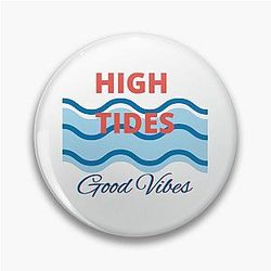 High tides, good vibes, tropical beach life Pin