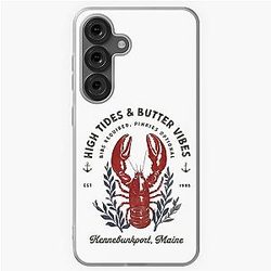 High tides and butter vibes Snazzy Lobster Funny Seafood parody design for summer fun Samsung Galaxy soft case