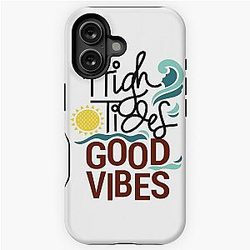 high tides good vibes iPhone Tough Case