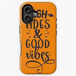 High Tides and Good Vibes Summer Beach T-shirt iPhone Tough Case