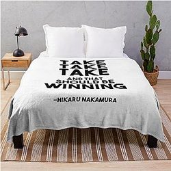テイクして勝利すべき - Hikaru Nakamura チェス引用スローブランケット