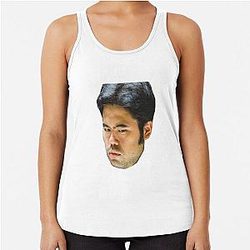 Hikaru Nakamura 面白い顔のステッカーレーサーバックタンクトップ
